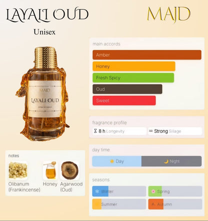 LAYALI OUD 50 ML FOR UNISEX